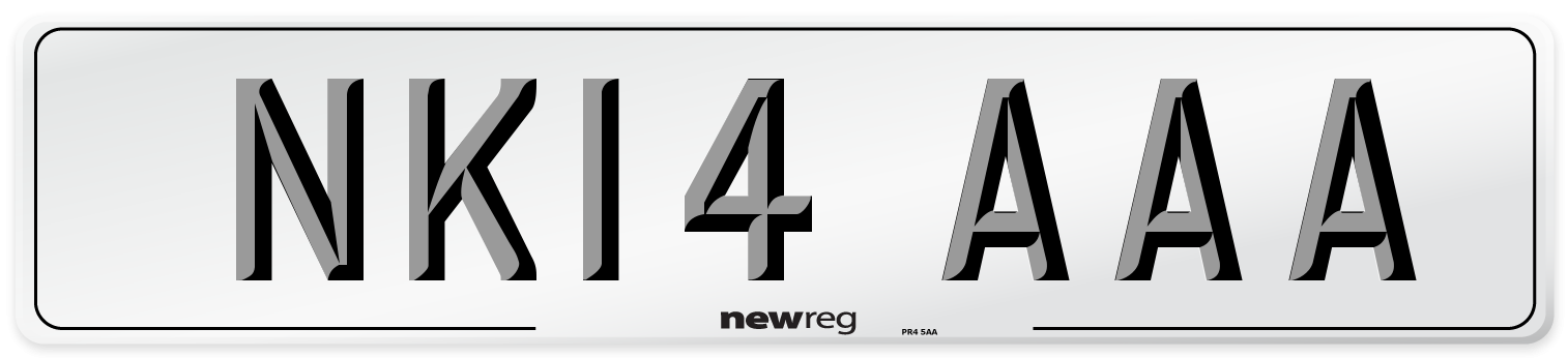 NK14 AAA Number Plate from New Reg